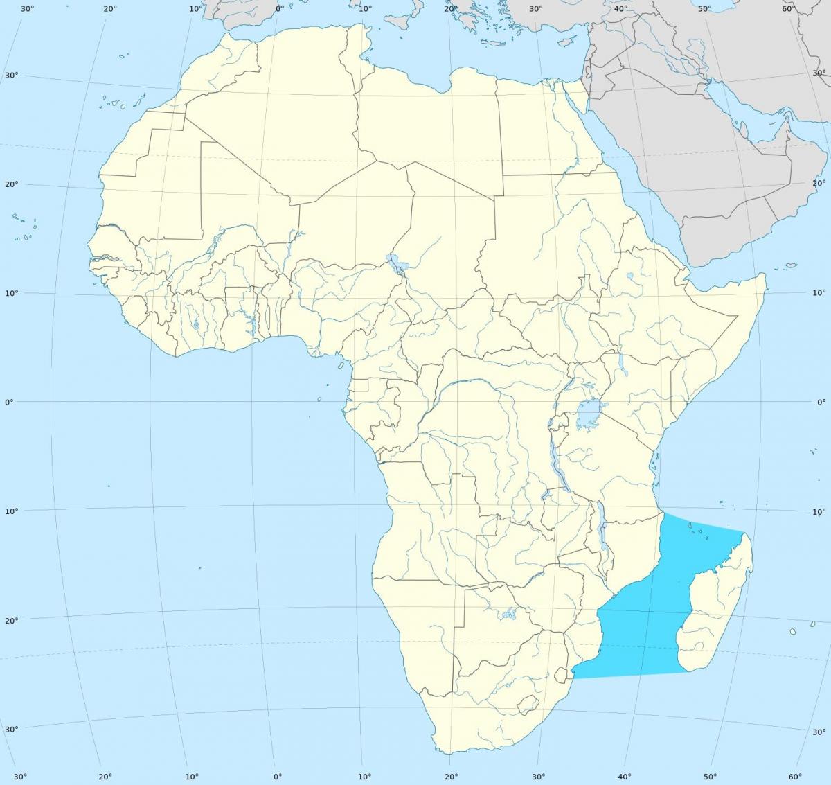 Moçambic channel africa mapa