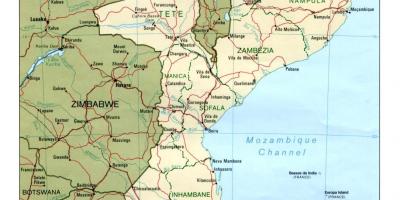 Mapa de Moçambic carreteres