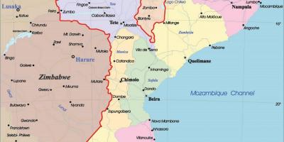 Moçambic mapa polític